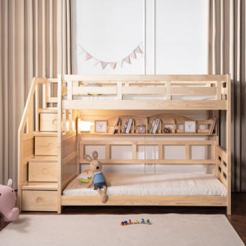 (7일특가/익일배송)  미키이층원목침대프레임