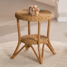 벨리아라탄원형테이블(브라운/화이트/내추럴)