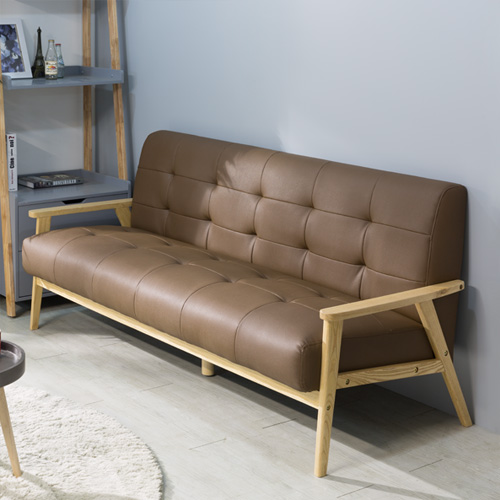 (익일배송) 탑오크원목3인용쇼파