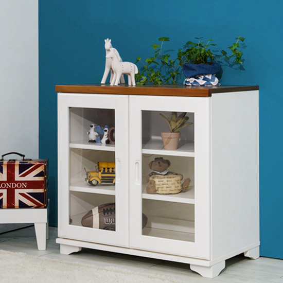 로즈유리문3단수납장