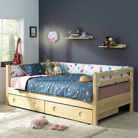 (5%추가할인/익일배송) 파인원목데이베드침대프레임(슈퍼싱글)