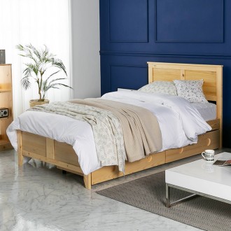 (20조한정수량)에보니아 미쉘/루이스 원목 침대프레임(슈퍼싱글/퀸) 무료설치