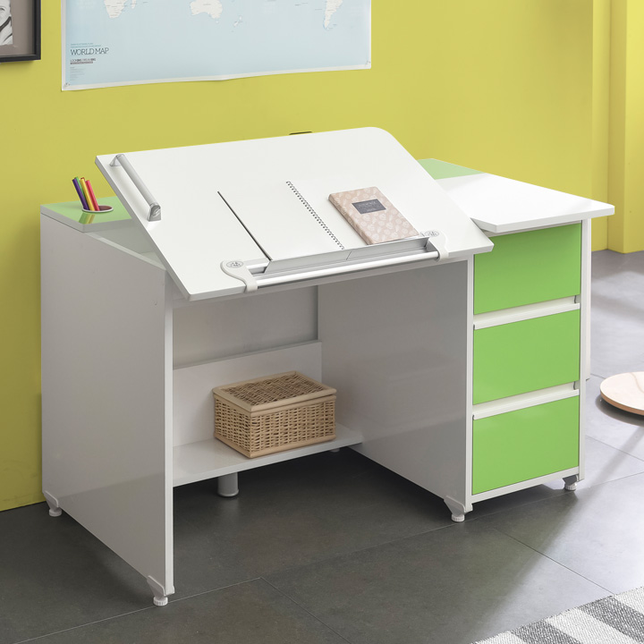 레이각도조절1인책상(핑크/그린/애쉬)
