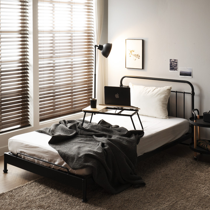 (5%추가할인/익일배송) 튜브철제슈퍼싱글침대프레임