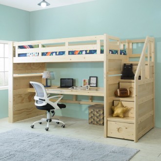 (익일배송) 미키키높이벙커분리침대프레임+기본책상형(매트리스업그레이드)