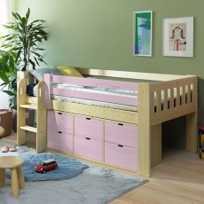 (5%추가할인/익일배송) 스토리원목벙커침대프레임(SS)+서랍장A형세트(매트리스업그레이드)