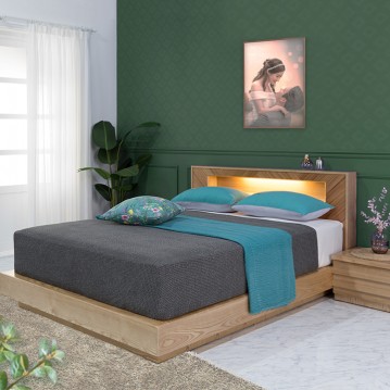 헤링본조명침대프레임(슈퍼싱글/퀸)