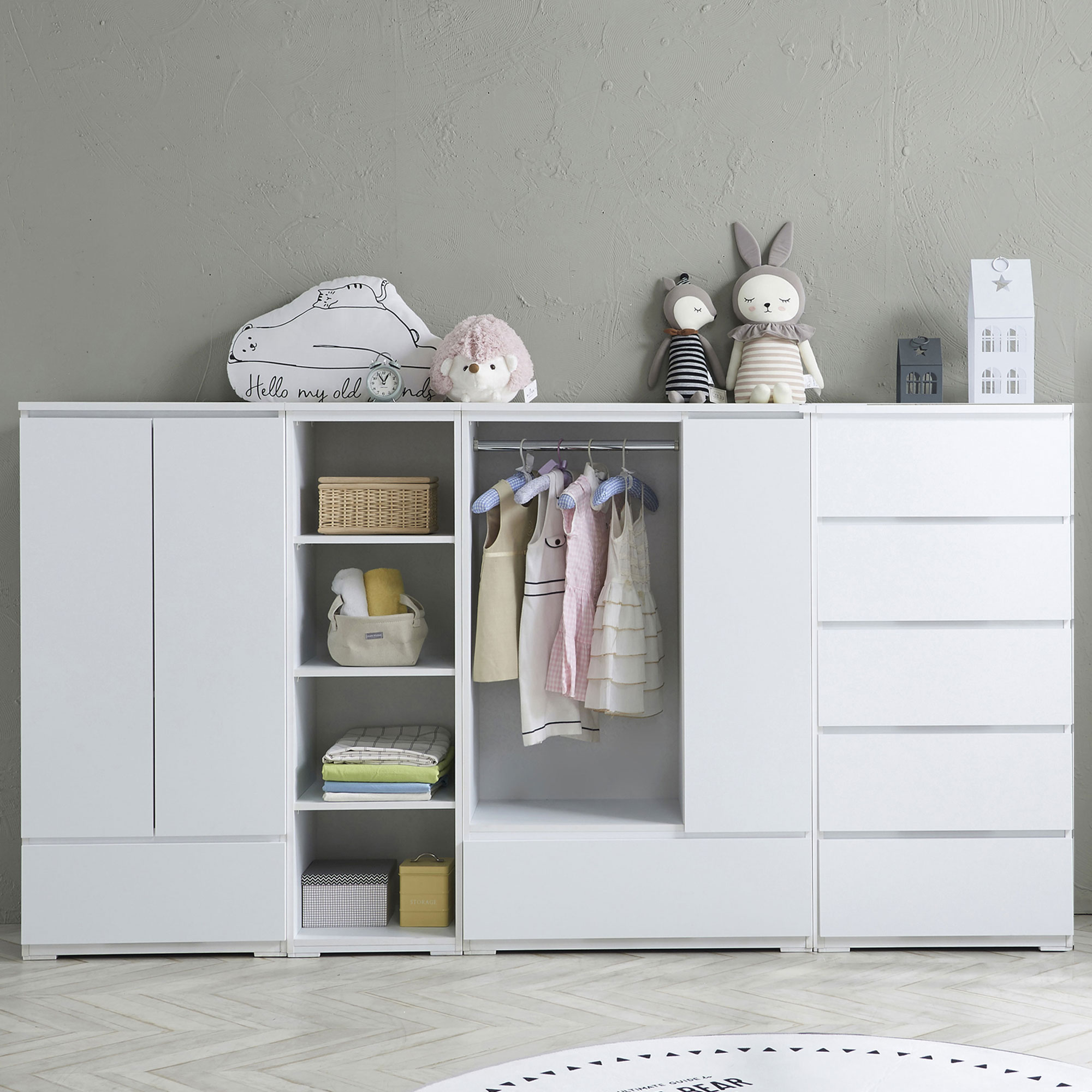 (한정수량) 에보니아 레이 토들러 키즈옷장 수납장 모음전 무료설치