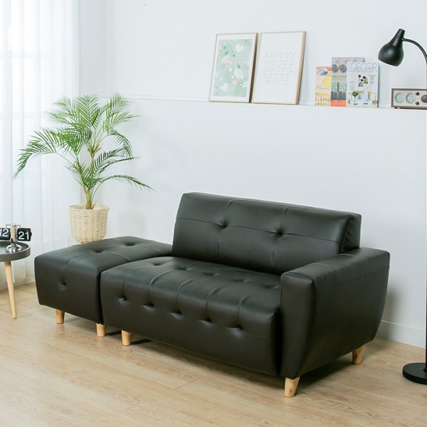 (단독특가/익일배송) 에일라텍스폼2인용쇼파(스툴포함)