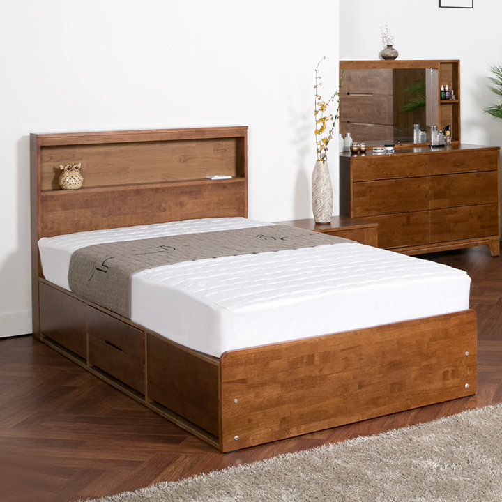 (착불) 메이든수납조명형침대프레임A형(슈퍼싱글)