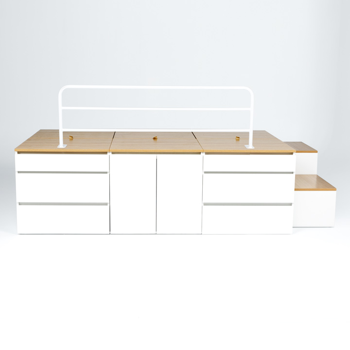 (착불) 데니스수납평상형SS침대프레임(DNSSET6)