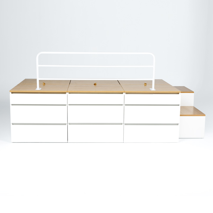 (착불) 데니스수납평상형SS침대프레임(DNSSET6)