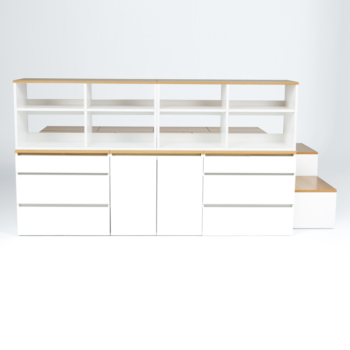 (착불) 데니스수납평상형SS침대프레임(DNSSET10)