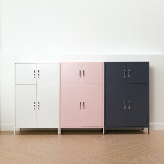 블랑3단4문철제캐비넷수납장