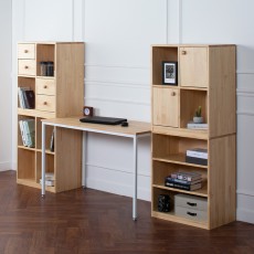 소나무원목모듈책상세트 (책상, 서랍장, 수납장)