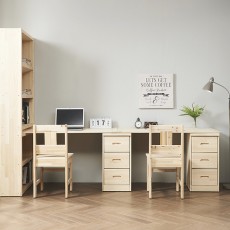 (착불) 스토리지뉴송원목2인용책상세트(1)600