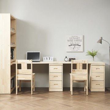 (착불) 스토리지뉴송원목2인용책상세트(1)600