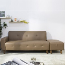 (익일배송) 데일리3인용라텍스폼PU쇼파(스툴포함)