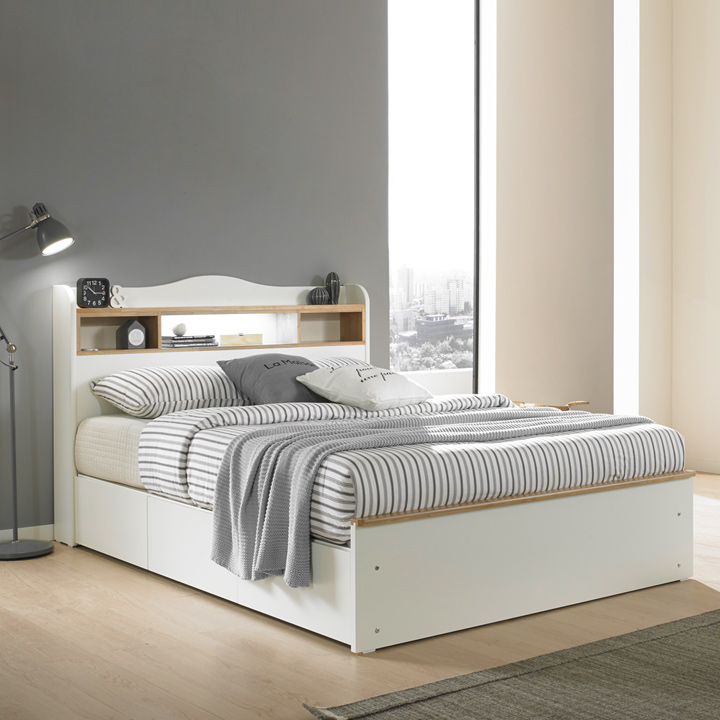 하리쉬수납형원목침대(슈퍼싱글/퀸)