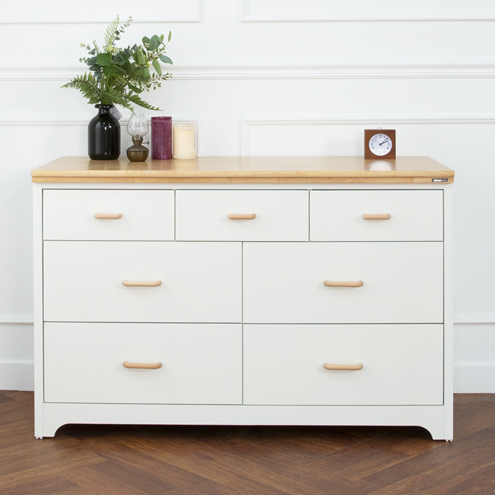 하리쉬와이드원목서랍장(1200)(내추럴)