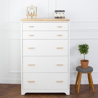 하리쉬3자5단원목서랍장(내추럴)