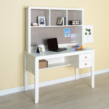 하리쉬원목편수책상(화이트)