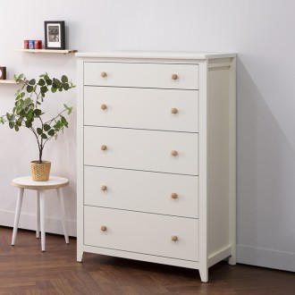 하리쉬3자5단원목서랍장(화이트)