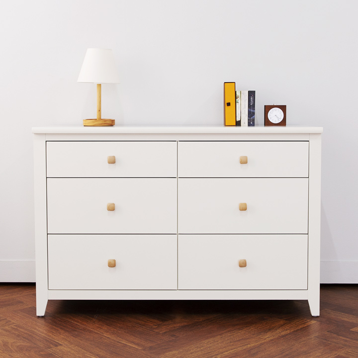 하리쉬와이드원목서랍장(1200)(화이트)