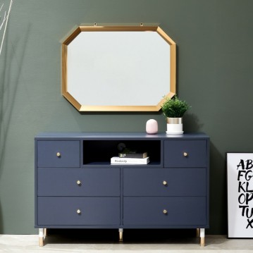 올리비아수납화장대(화이트/네이비)