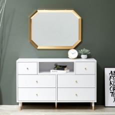 올리비아수납화장대(화이트/네이비)