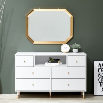 올리비아수납화장대(화이트/네이비)