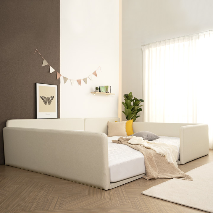 (착불)홀릭높이조절슬림패밀리침대