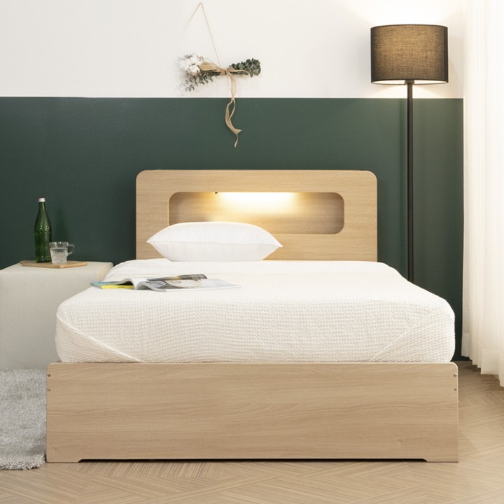 (착불) 브릭스LED조명수납침대(슈퍼싱글/퀸)