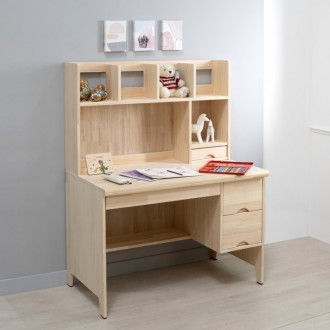 편백나무원목편수책상2단서랍(책꽂이 포함)