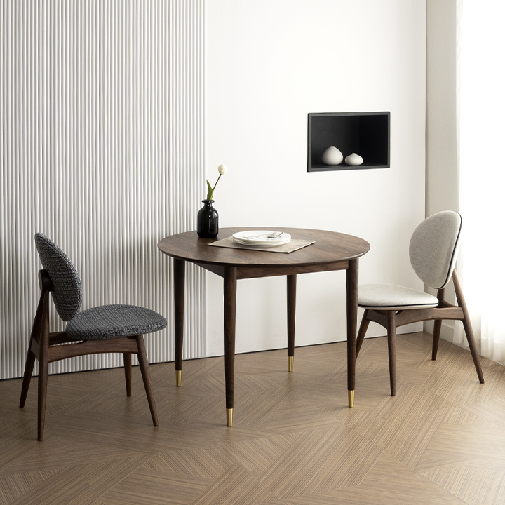 루체호두나무원형식탁세트(1000/1100/1200)