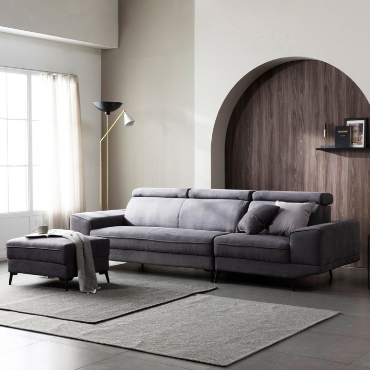 (착불) 베델아쿠아스웨이드4인용쇼파