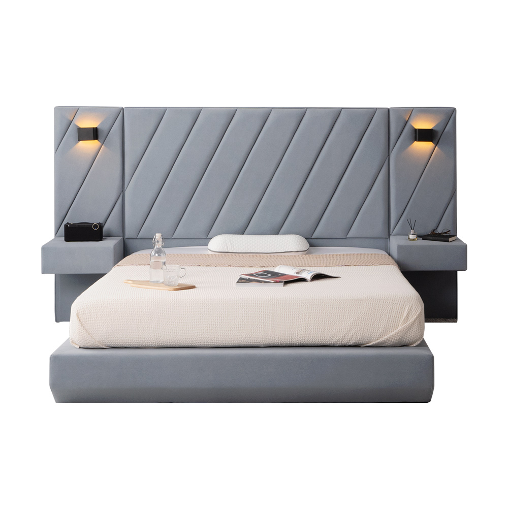 (착불) 마테오높은헤드고급아몬드원단침대Q