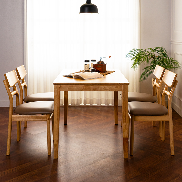 시온고무나무원목4인용식탁테이블세트