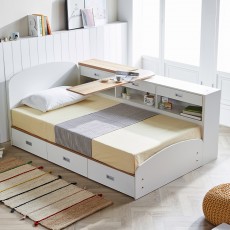 (착불) 리오책장책상형수납침대(슈퍼싱글/퀸)
