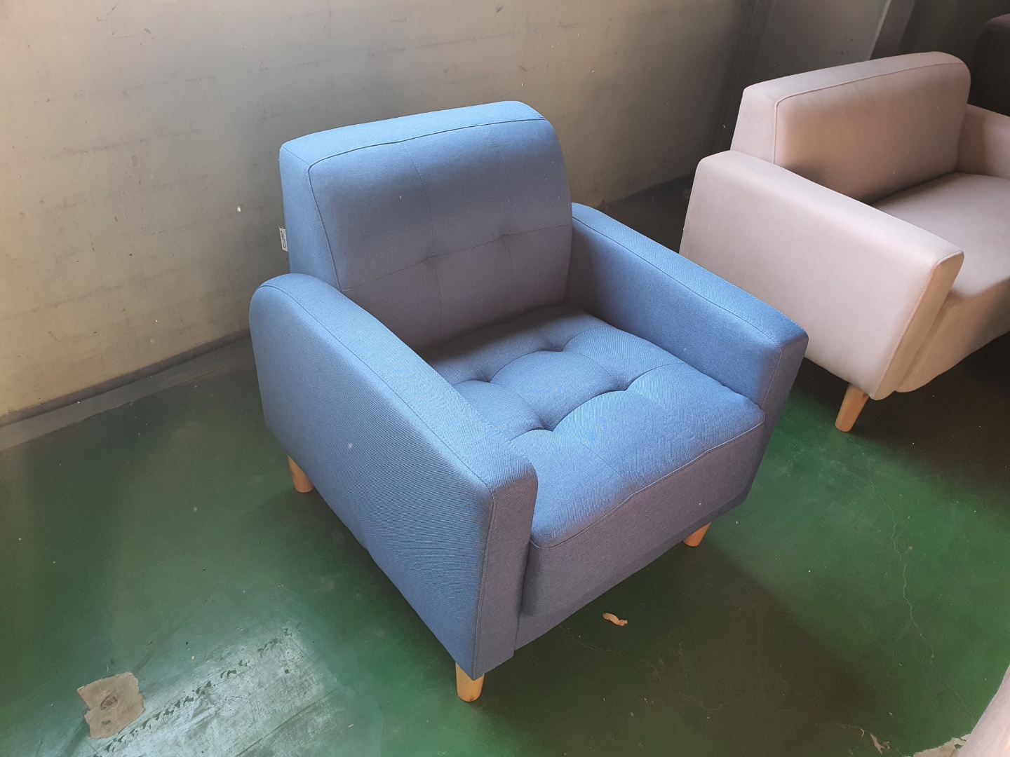 [B등급] 211014-7 루비1인소파_패브릭_아쿠아블루