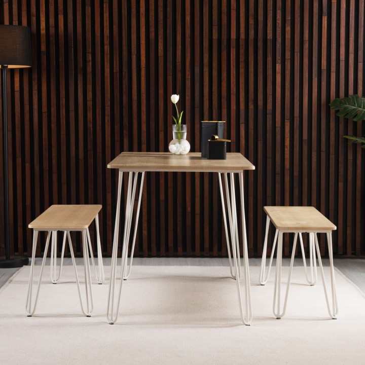 (신상품특가) 제니퍼직사각테이블세트(테이블1개+벤치2개)