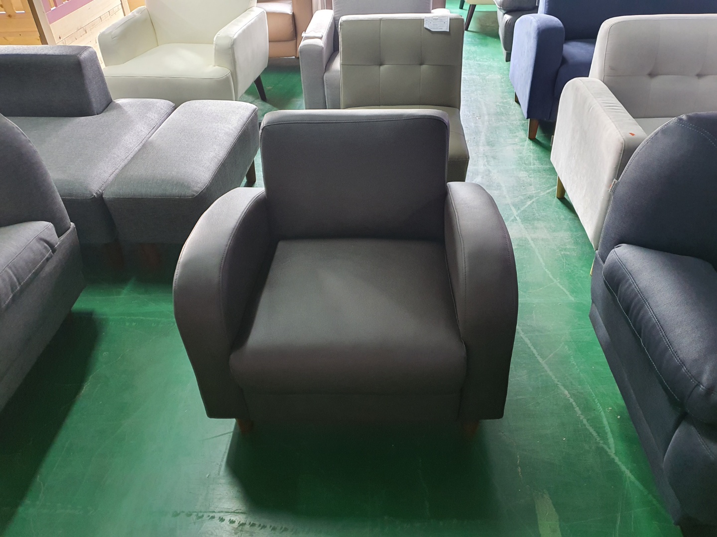 [B등급] 211021-18 샤인1인소파_인조가죽_초코