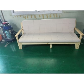 [B등급] 211021-40 프렌치확장형원목베드_내추럴_A형 매트리스(베이지)