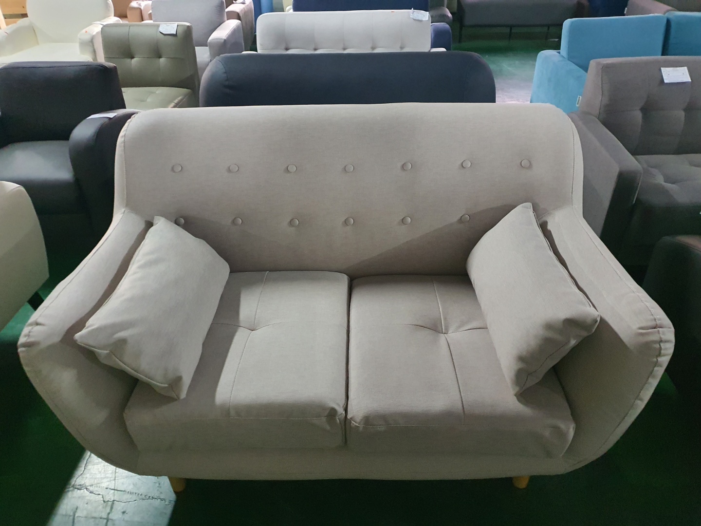 [B등급] 211025-17 에바2인소파_패브릭룩방수인조가죽_아이보리