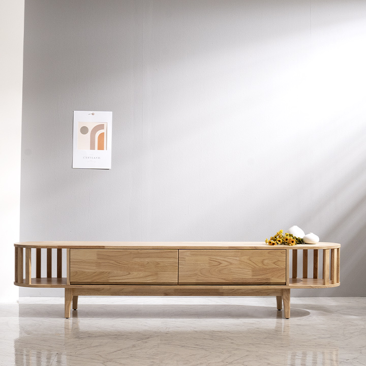 템플원목1단거실장2000