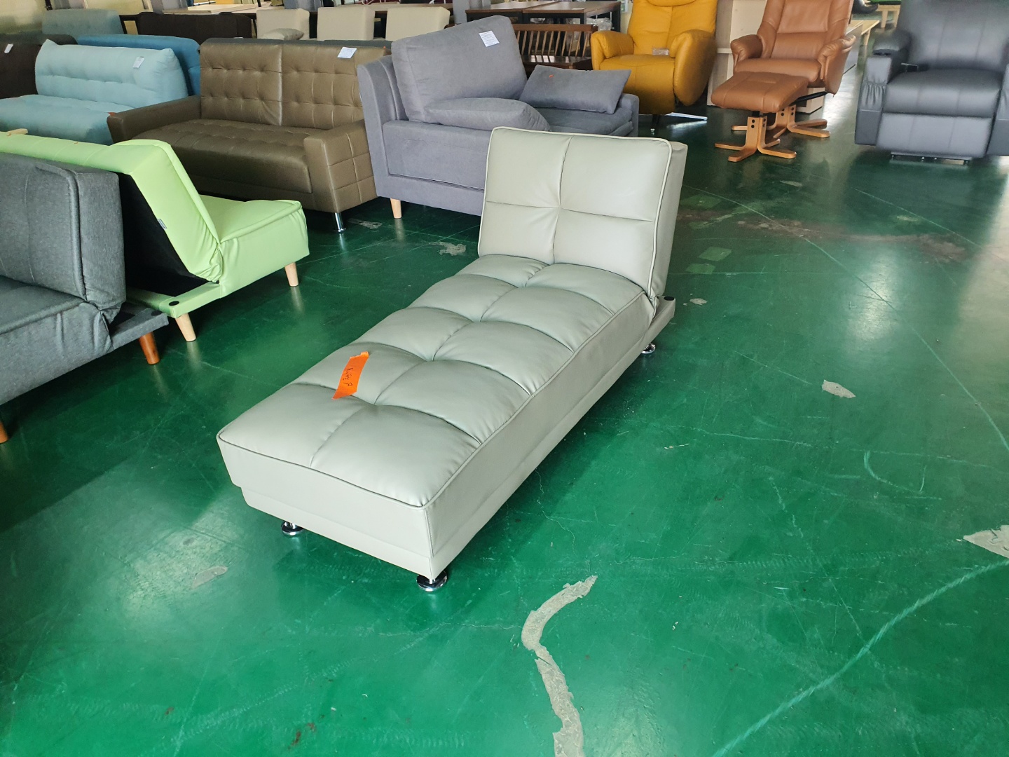 [B등급] 211027-8 레토카우치소파베드_B형_인조가죽_그레이